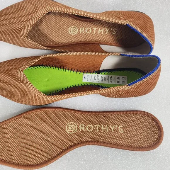 ROTHYS The Point Ballet Flat In Fawn Size W7.5 - Picture 5 of 13